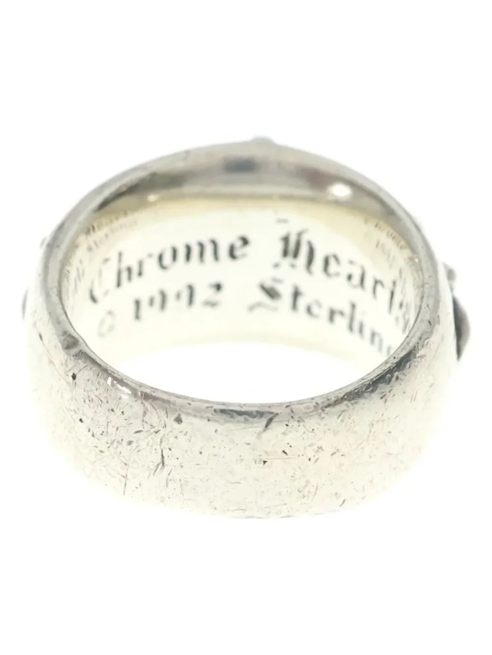 Chrome Hearts Flrl Floral Cross Ring Silver